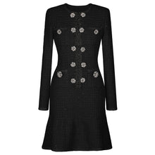 Load image into Gallery viewer, Spring Autumn Fashionable Knitted round Neck Woolen Slim Fit Slimming Long Sleeves Dress Women