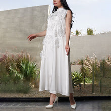 Load image into Gallery viewer, Dress Autumn Winter Heavy Industry Stitching Floral Sleeveless Slim Slimming Textured Dress Women