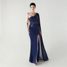 Load image into Gallery viewer, Tulle Shawl Three Dimensional Bead Tube Embroidery Craft One Shoulder Slim Slimming Social Celebration