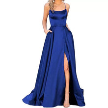 Load image into Gallery viewer, Bridesmaid Dress Long Maxi Dress Small Trailing Strap Solid Color Cocktail Evening Dress