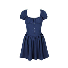 Load image into Gallery viewer, Sweet Spicy Women Dress Boning Corset Slim Fit Sexy Puff Sleeve Square Collar Dress Women
