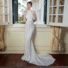 Load image into Gallery viewer, Chinese Retro Morning Gowns Bridal Wedding Toast Dress White Dress Cheongsam Slim Fit Evening Dress