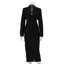 Load image into Gallery viewer, Hollow Out Cutout out Cropped Design High Sense Business Dress Office Single Breasted Long Sleeve Hip