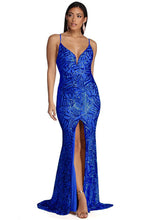 Load image into Gallery viewer, Sequ Dress Summer Geometric Abstract Sequin Sling Evening Dress