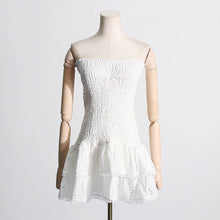Load image into Gallery viewer, Spring Sexy Sexy Elastic Waist Tube Top Embroidered Ruffled Short Dress for Women