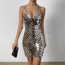 Load image into Gallery viewer, Autumn Sexy Backless Sheath Acrylic Dress