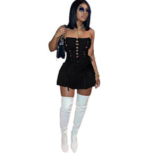 Load image into Gallery viewer, Women Sexy Cutout Eyelet Sleeveless Dress Crisscross
