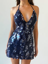 Load image into Gallery viewer, Sexy Women Wear Deep V Plunge Halter Sequ Dress Sexy Nightclub Party Backless Skinny Hip Dress