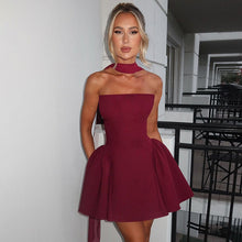 Load image into Gallery viewer, Women Clothing Winter Sexy Back Zipper Tube Top Short Type Dress