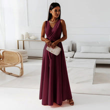 Load image into Gallery viewer, Women Clothing Tied V Neck Evening Party Maxi Dress Women