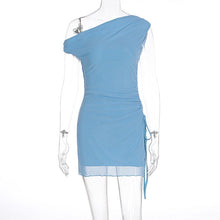 Load image into Gallery viewer, Women Summer Cross Shoulder Split Sheath Dress