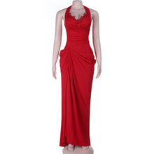 Load image into Gallery viewer, Sexy Suspenders Halter Split Sexy Backless Women Dress