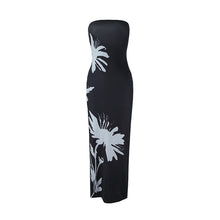 Load image into Gallery viewer, Women Clothing Summer Slim Fit Sexy Tube Top Printed Maxi Dress Straight Hair