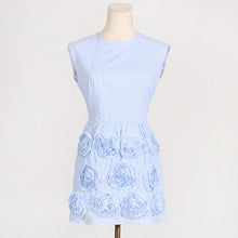 Load image into Gallery viewer, French Elegant Summer High Sense Stitching Floral Backless Design Short Dress Women Summer