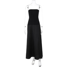 Load image into Gallery viewer, Women Clothing Spring Summer Sexy Tube Top Dress Slim Fitting Patchwork Dress