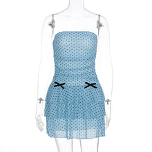Load image into Gallery viewer, Summer Women Clothing Sexy Polka Dot Bandeau Slim Fit Ruffled Sheath Dress