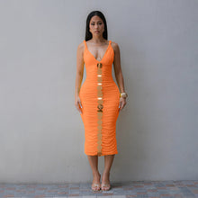 Load image into Gallery viewer, Women Clothing Sleeveless Sling Sheath Sexy Dress Fashionable Sleeveless Maxi Dress