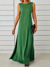 Load image into Gallery viewer, Sexy Sleeveless Dress Solid Color Mid Length Slim Strap Vest Dress