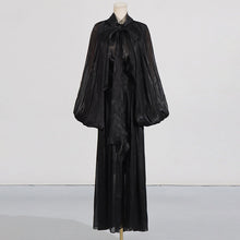 Load image into Gallery viewer, Niche High Grade Maxi Dress Autumn Winter Design Batwing Sleeve Lace up Dress Women