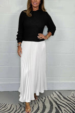 Load image into Gallery viewer, New Autumn Winter Women round Neck Top Sunken Stripe Pleated Dress