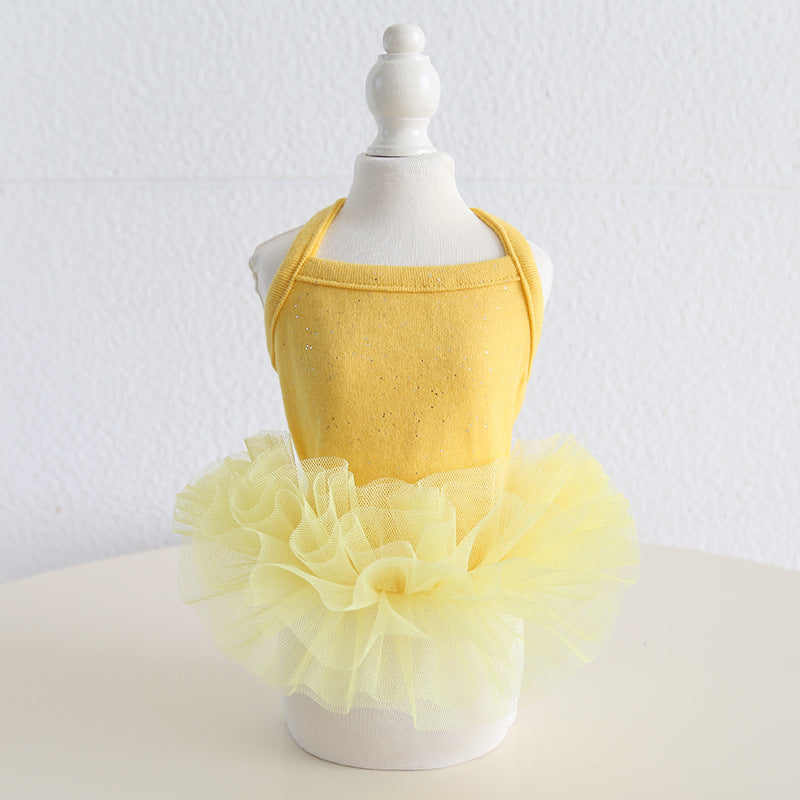 Sparkle Tutu Dog Dress Soft Ballet Puppy Princess Outfit