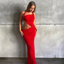 Load image into Gallery viewer, Women Clothing Summer Sexy Braid Rope Halter Cut out Slim Sleeveless Dress
