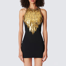 Load image into Gallery viewer, Sleeveless Slim Sexy Black Dress Light Luxury Heavy Industry Beads Dress Women Dress Hip