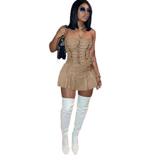 Load image into Gallery viewer, Women Sexy Cutout Eyelet Sleeveless Dress Crisscross