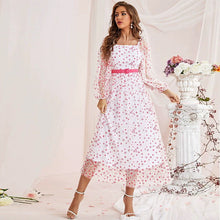 Load image into Gallery viewer, U Collar Mesh Lined Cami Dress