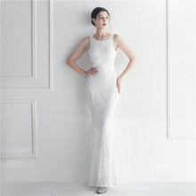 Load image into Gallery viewer, Craft Beaded Positioning Floral Sequin Star Wedding Prom Maxi Dress