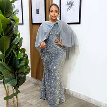 Load image into Gallery viewer, Sequined Office Sequ Dress Party Cocktail Maxi Dress Evening Dress for Women