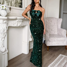 Load image into Gallery viewer, Women Elegant Evening Dress Tube Top Sexy Maxi Dress