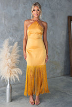 Load image into Gallery viewer, Summer Solid Color off Shoulder Tassel Skinny Sheath Dress Women