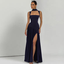 Load image into Gallery viewer, Women Clothing Winter Camisole Slim Solid Color Split Ribbon Dress Women