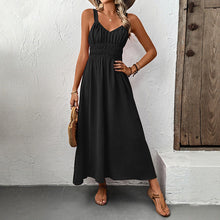 Load image into Gallery viewer, Summer Sleeveless Sling Casual Pleated Dress