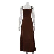 Load image into Gallery viewer, Women Clothing Sexy Dress Sexy Backless Lace up Sleeveless High Waist Split Suspender