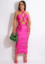Load image into Gallery viewer, Women Clothing Thick Rope Lace up Elastic Band Double Headed Zipper Dress