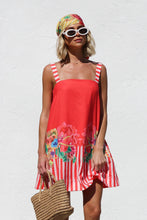 Load image into Gallery viewer, Suspender Skirt Positioning Printing A Swing Mini Suspender Dress for Women