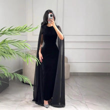 Load image into Gallery viewer, Autumn Winter Women Clothing Middle East Velvet Sheath Sleeve Dress