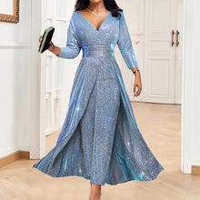 Load image into Gallery viewer, Cocktail Dress Double Sided Sequined Large Dress Tube Top Sexy Jumpsuit