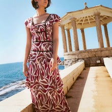 Load image into Gallery viewer, Digital Printing Ruffled Backless Dress Women