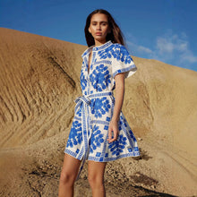 Load image into Gallery viewer, Summer Trade Casual Women Clothing Printed Lace up Dress