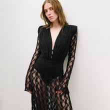 Load image into Gallery viewer, Autumn Winter French Lace Long Sleeve Lining Dress Women Clothing Dress Sexy Evening Dress Christmas