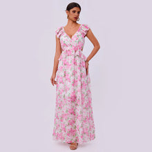 Load image into Gallery viewer, Summer Elegance Women Floral Printed Hem Long Women Clothing