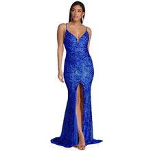 Load image into Gallery viewer, Sequ Dress Summer Geometric Abstract Sequin Sling Evening Dress