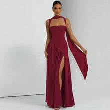 Load image into Gallery viewer, Women Clothing Winter Camisole Slim Solid Color Split Ribbon Dress Women