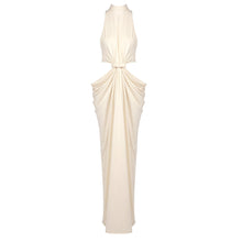 Load image into Gallery viewer, Twisted Hollow Out Cutout out Embellished Maxi Dress Winter Women Clothing Turtleneck Sleeveless Cropped Outfit Niche Dress Visual