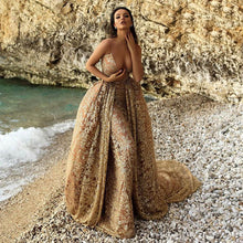 Load image into Gallery viewer, Women Dress Dunhuang Sexy V neck Bronzing Cami Dress
