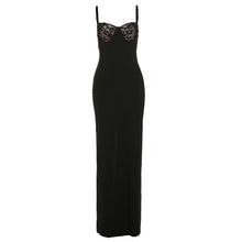 Load image into Gallery viewer, Women Clothing Spring Summer French Lace Splicing Sling Maxi Dress Sexy Slim Dress Women