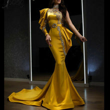 Load image into Gallery viewer, Women Clothing Evening Dress Gold High Collar Dress Cocktail Dress